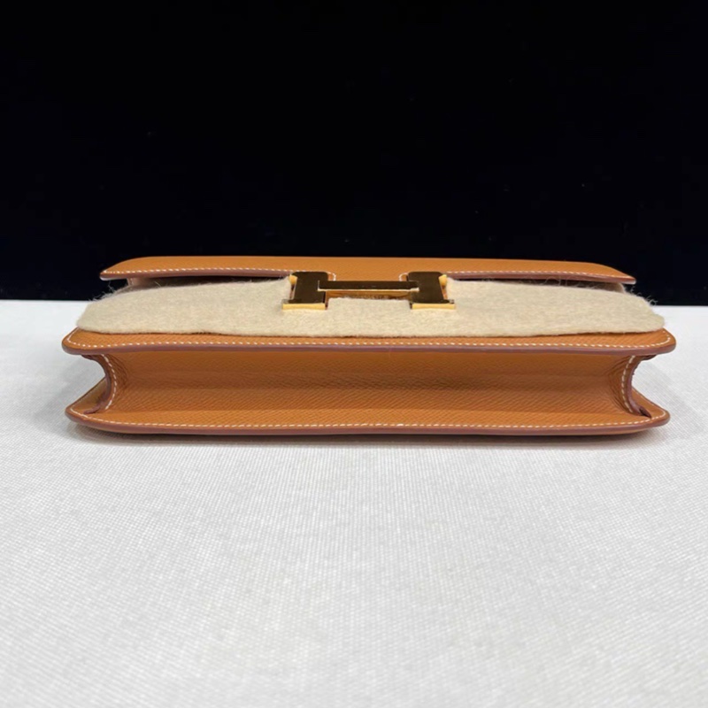 HERMES愛馬仕康康elan 金棕 金扣 W刻 全新全套帶票-5