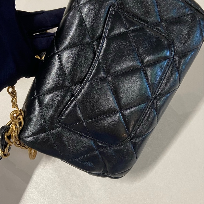 Chanel 香奈兒 23S 黑金金幣mini 芯片款 不容易撞的一款 帶點復古風-9