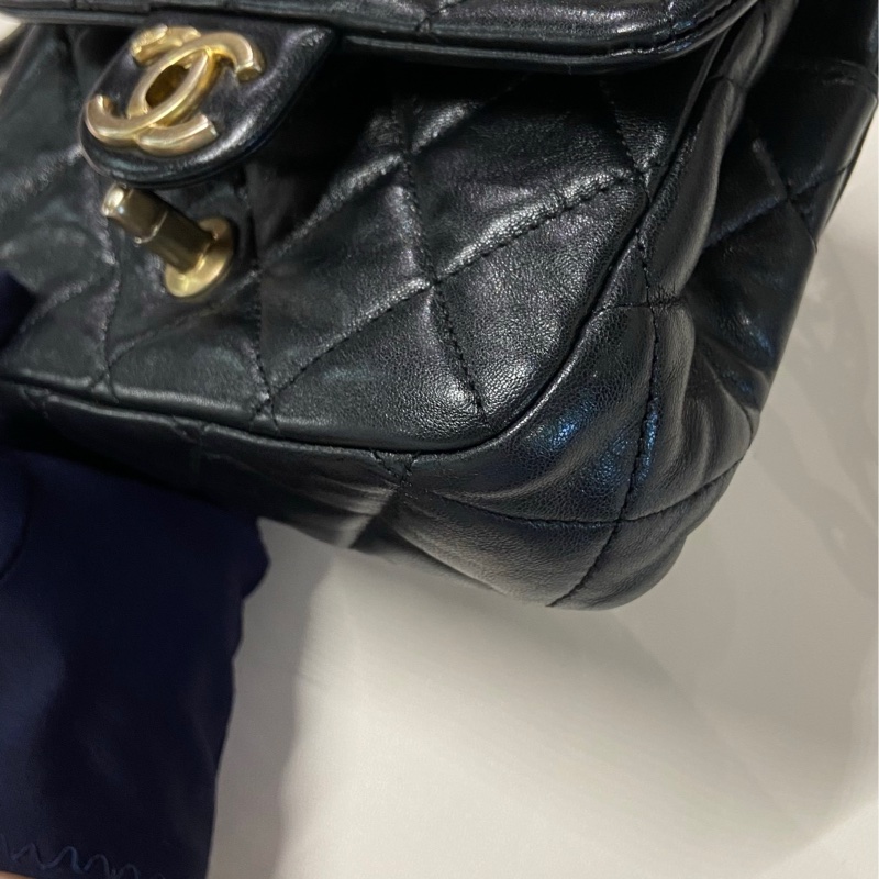 Chanel 香奈兒 23S 黑金金幣mini 芯片款 不容易撞的一款 帶點復古風-11