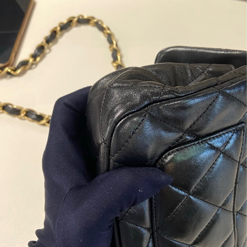 Chanel 香奈兒 23S 黑金金幣mini 芯片款 不容易撞的一款 帶點復古風-14