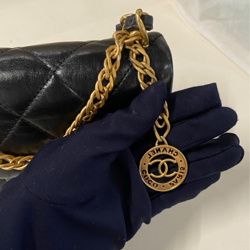Chanel 香奈兒 23S 黑金金幣mini 芯片款 不容易撞的一款 帶點復古風-16