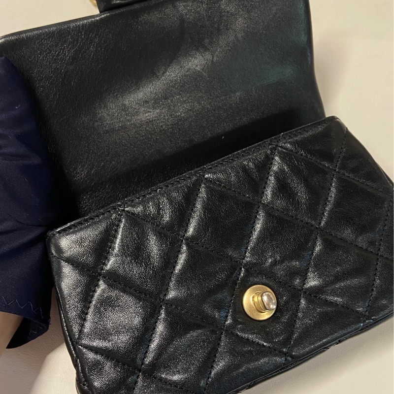 Chanel 香奈兒 23S 黑金金幣mini 芯片款 不容易撞的一款 帶點復古風-17