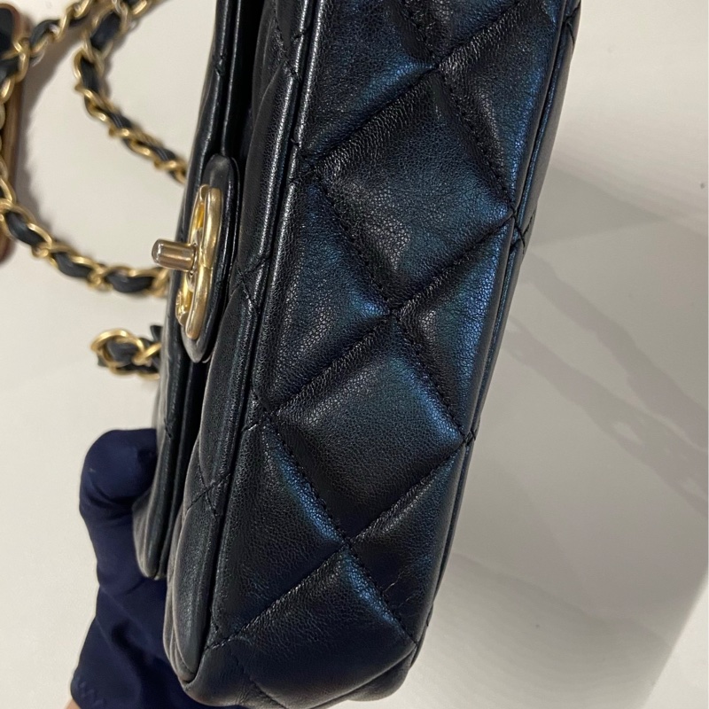 Chanel 香奈兒 23S 黑金金幣mini 芯片款 不容易撞的一款 帶點復古風-24