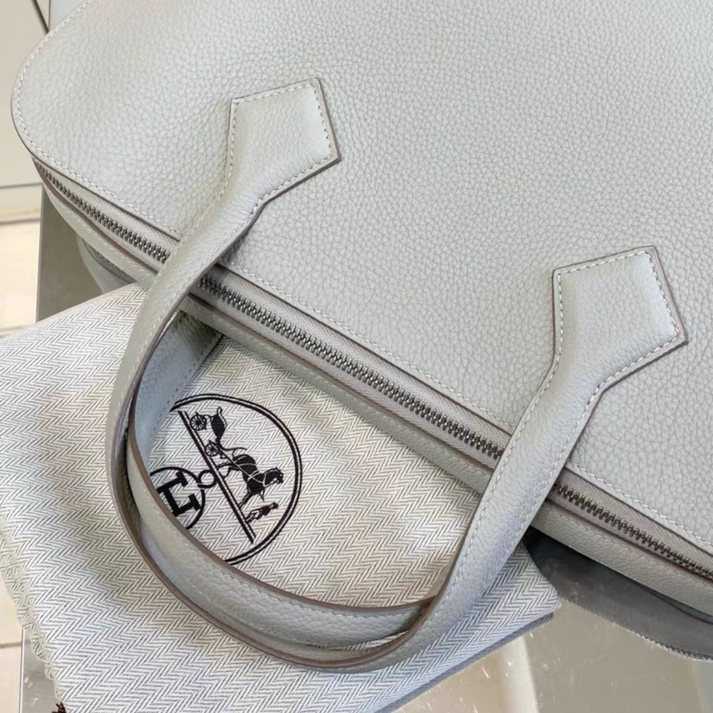 Hermes 愛馬仕 珍珠白工作包 手提包 低調奢華 筆電能放容量足夠-5