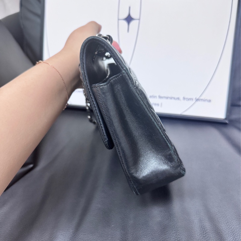 Chanel 中古包CF 黑藍拼色-7