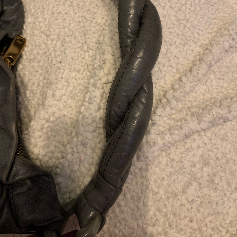 LOUIS VUITTON 限量版深灰色小羊皮刺繡肩背包 小籠包 手提包m95476-42