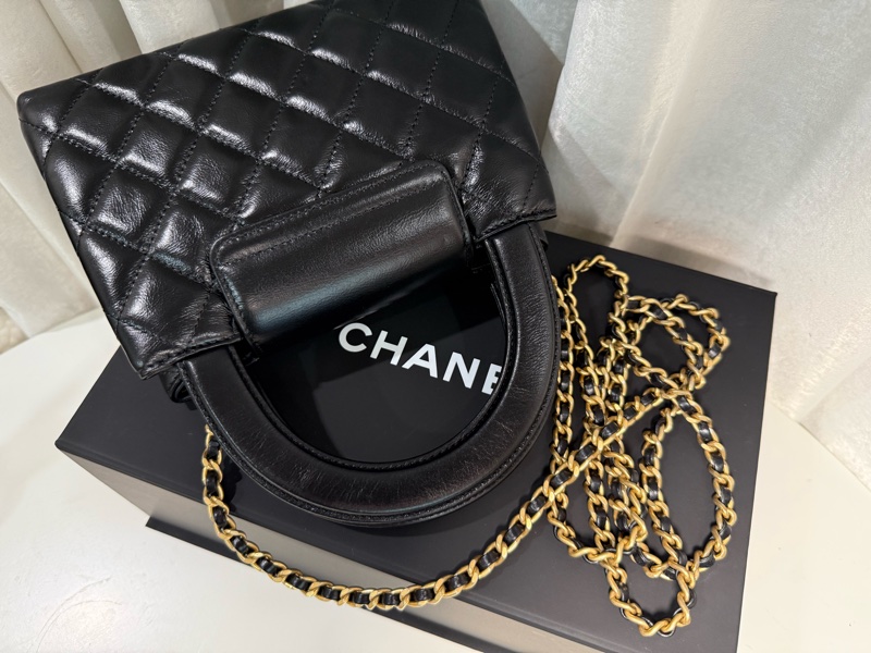 全新全配🤍CHANEL Kelly 包 黑色迷你購物 包小牛皮-4