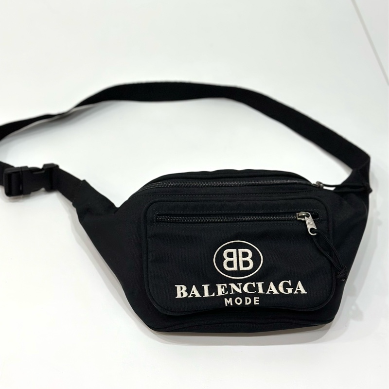 BALENCIAGA 巴黎世家 Explorer 黑色 尼龍 胸包 腰包胸口包 側背包 肩背包 斜背包-23