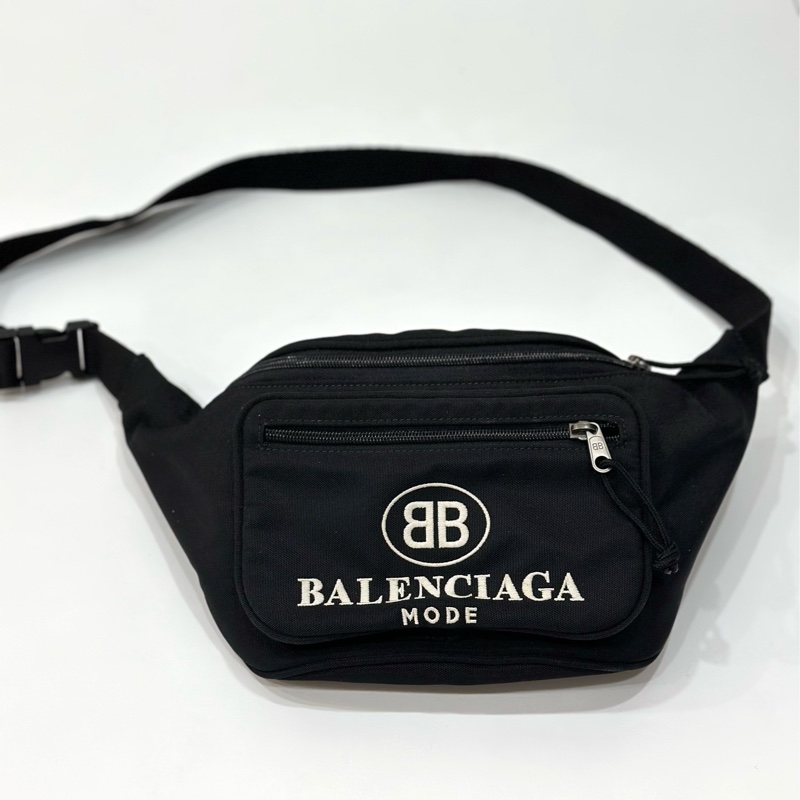BALENCIAGA 巴黎世家 Explorer 黑色 尼龍 胸包 腰包胸口包 側背包 肩背包 斜背包-24