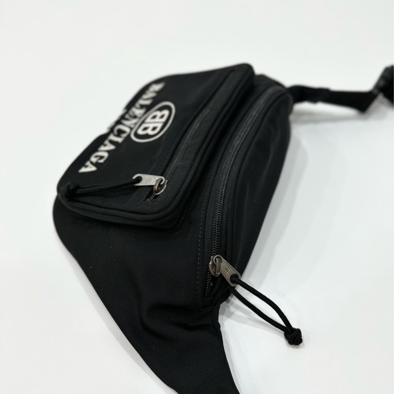 BALENCIAGA 巴黎世家 Explorer 黑色 尼龍 胸包 腰包胸口包 側背包 肩背包 斜背包-25