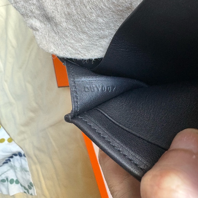 愛馬仕Hermes jige duo touch 長夾/手拿包/宴會包woc黑色拼蜥蜴皮原色-8