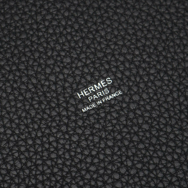 HERMES Picotin Lock MM 手提包 W 060991CK Taurillon Clemence 黑色 SHW-3