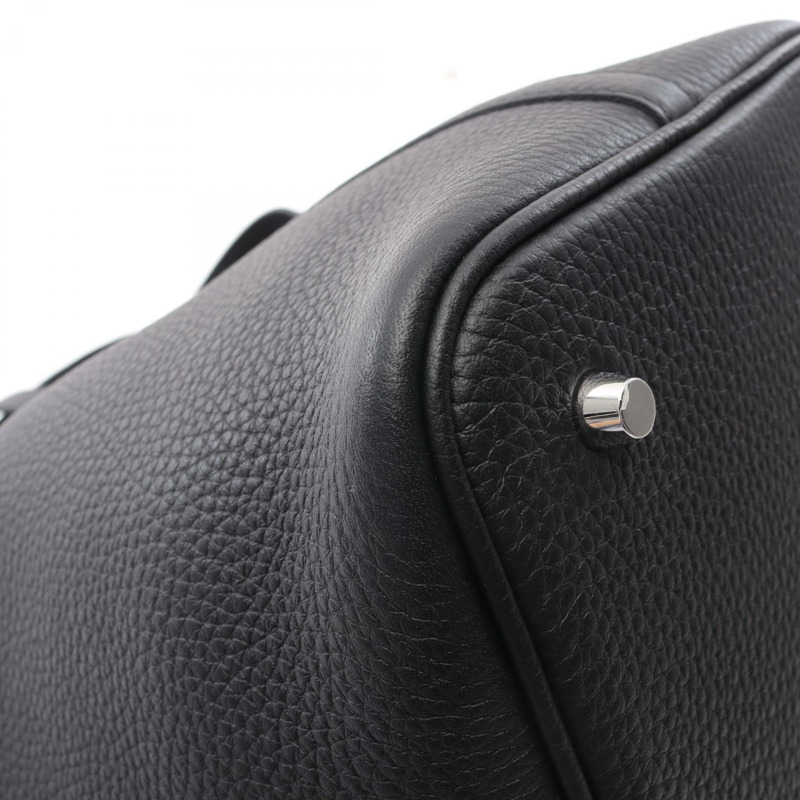 HERMES Picotin Lock MM 手提包 W 060991CK Taurillon Clemence 黑色 SHW-5