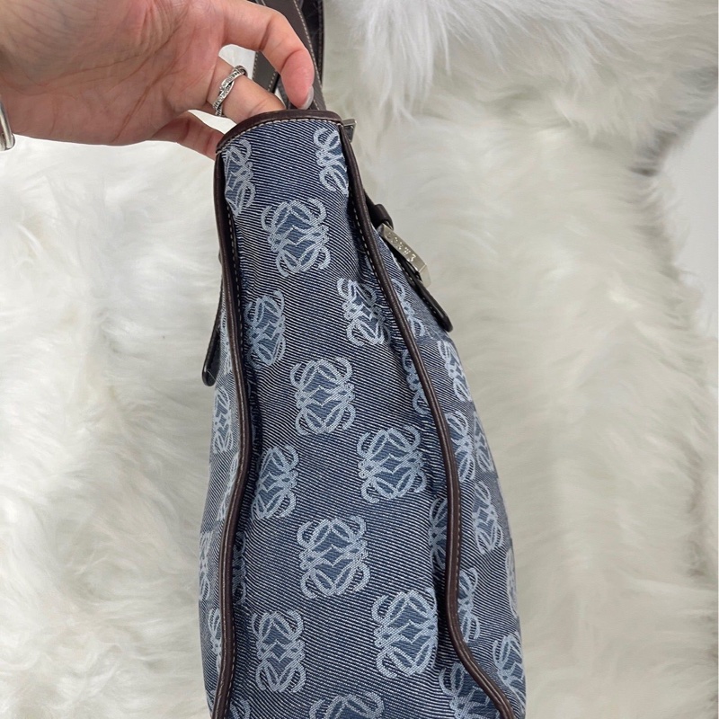 Loewe中古經典丹寧托特包-3