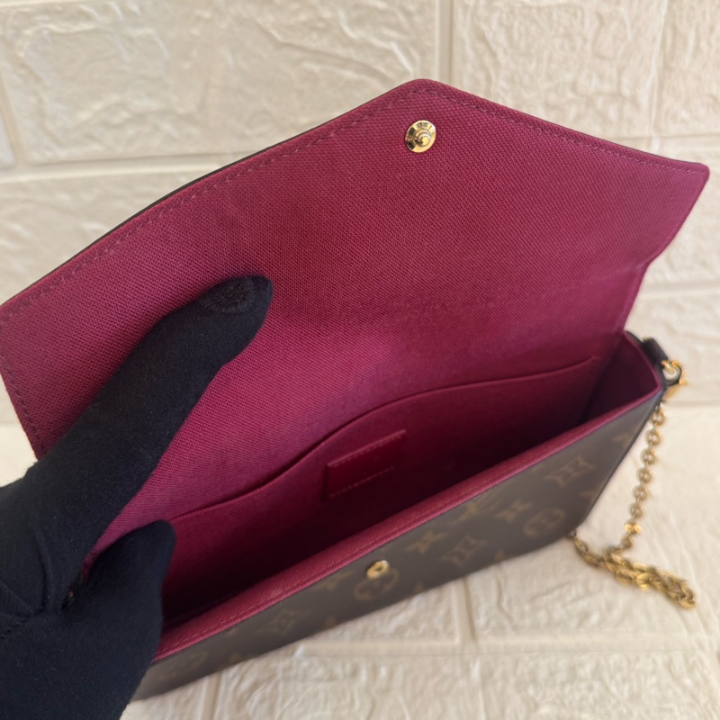 LV 咖花紋三合一woc-2