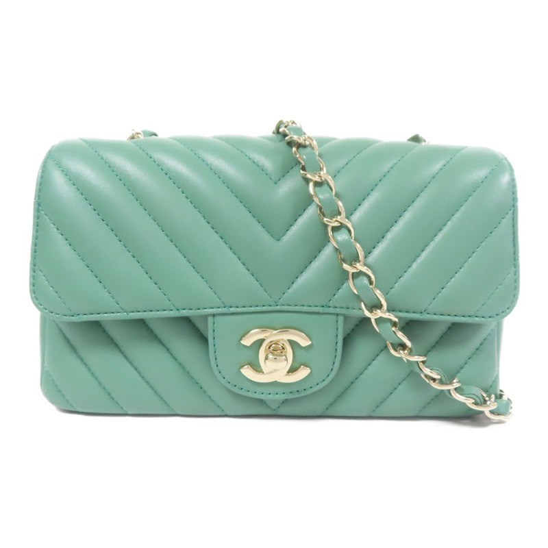 CHANEL 牛皮皮革Shoulder Bag金扣鏈帶肩背袋-0