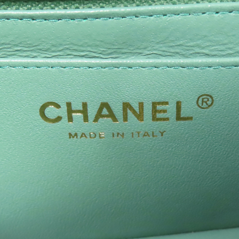 CHANEL 牛皮皮革Shoulder Bag金扣鏈帶肩背袋-5