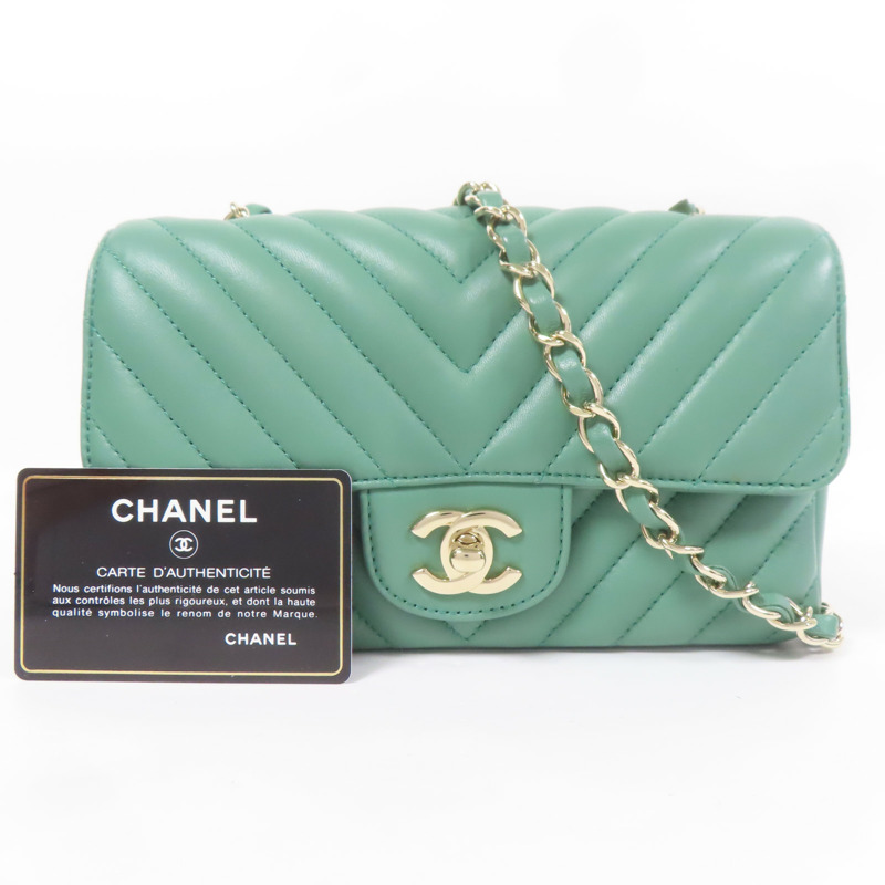 CHANEL 牛皮皮革Shoulder Bag金扣鏈帶肩背袋-11