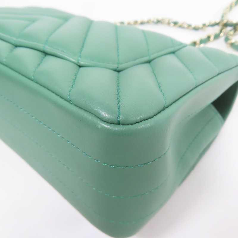 CHANEL 牛皮皮革Shoulder Bag金扣鏈帶肩背袋-15