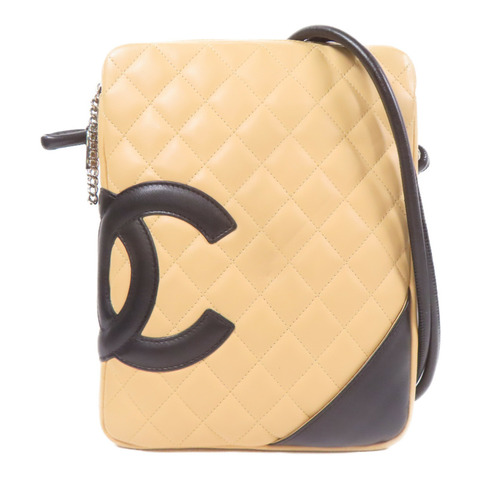 CHANEL 牛皮皮革Shoulder Bag銀扣肩背袋