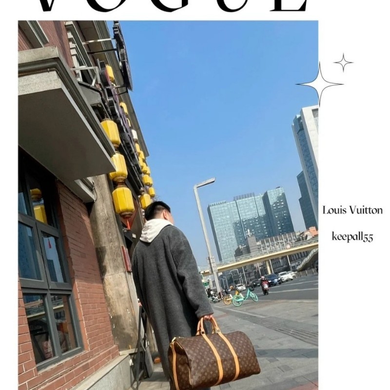 二手 少用 Louis Vuitton 經典原花 55公分 Keepall手提袋/旅行袋/登機包-43
