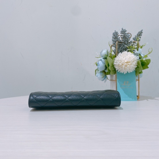 TK1678 Chanel 香奈兒經典款Classic Flap黑色魚子醬牛皮長夾Long Wallet Caviar Black x GHW-8