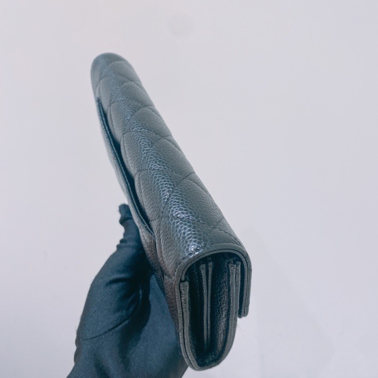 TK1678 Chanel 香奈兒經典款Classic Flap黑色魚子醬牛皮長夾Long Wallet Caviar Black x GHW-16