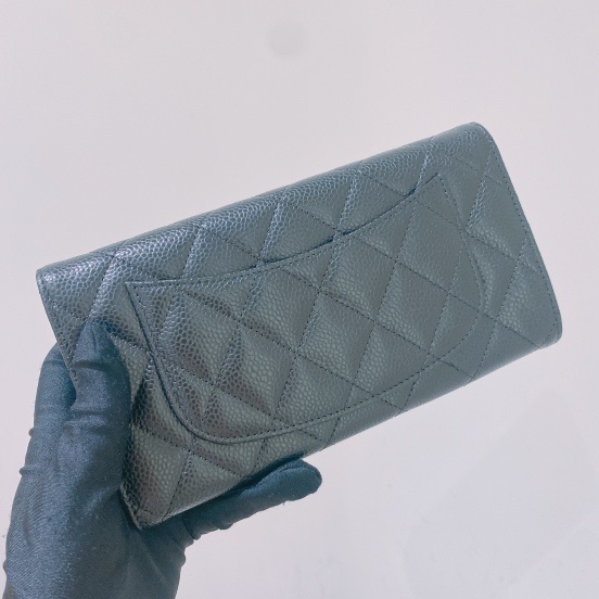 TK1678 Chanel 香奈兒經典款Classic Flap黑色魚子醬牛皮長夾Long Wallet Caviar Black x GHW-20