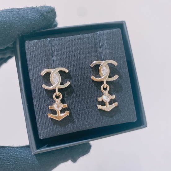 TK1679 Chanel 香奈兒25C 特色錨CC Logo耳環Earrings Anchor And CC Logo LGHW x Crystal-6