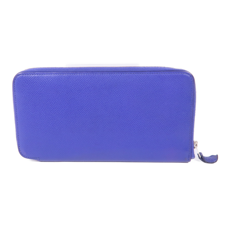 HERMES 【激減優惠】Epsom皮革Silk In Wallet銀扣長錢包Bleu Electrique-1