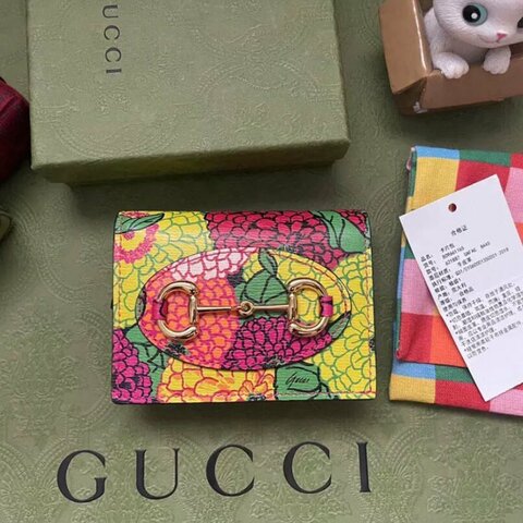 Gucci🤎限量款馬蹄扣 全新 零錢包卡包