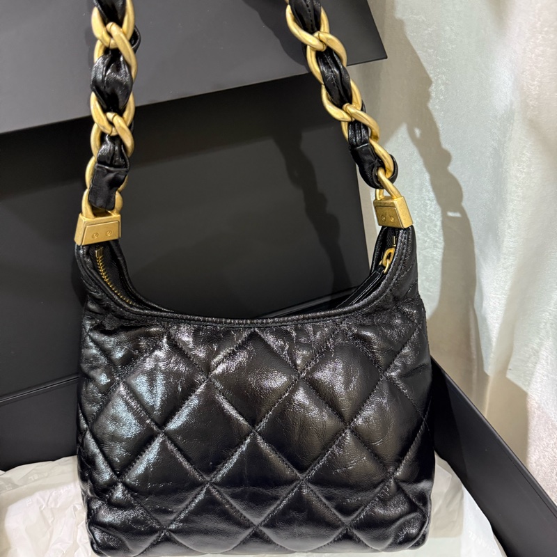 香奈兒24A HOBO 小號爆款🖤復古金🤍甜價割愛-15