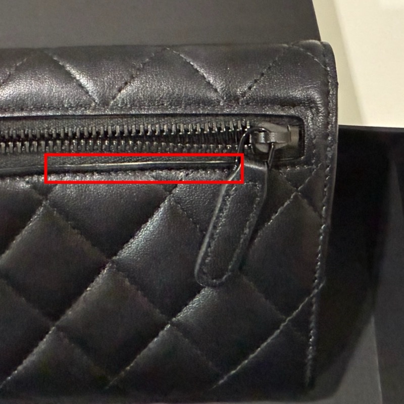 香奈兒 So Black 全黑三折短夾錢包🖤甜甜價售台灣購證-10