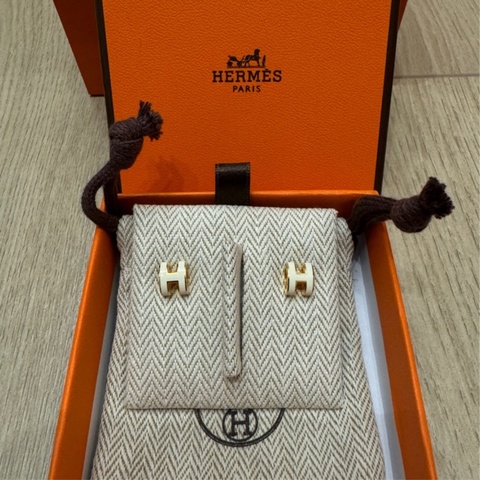 Hermès mini白金耳環