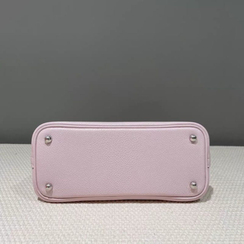 K刻💓 愛馬仕mini bolide 迷你 保齡球 evercolor皮 夢幻紫銀扣-7