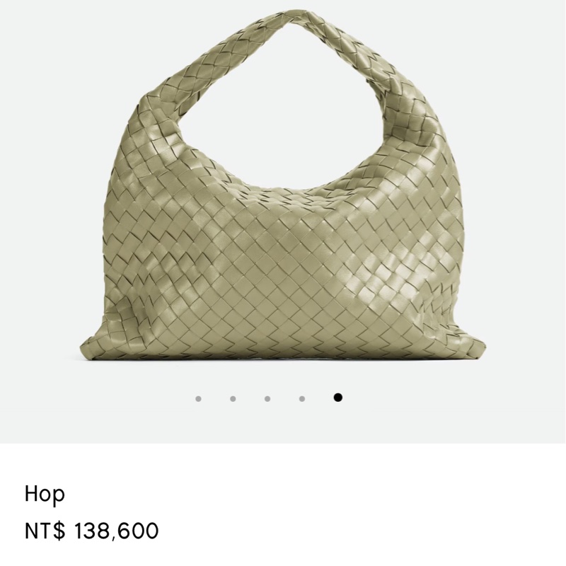 全新Bottega Veneta BVHop Bag travertine色-5