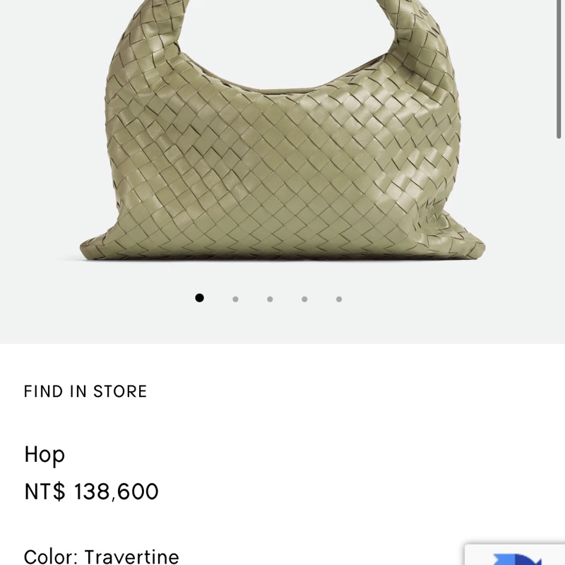 全新Bottega Veneta BVHop Bag travertine色-3