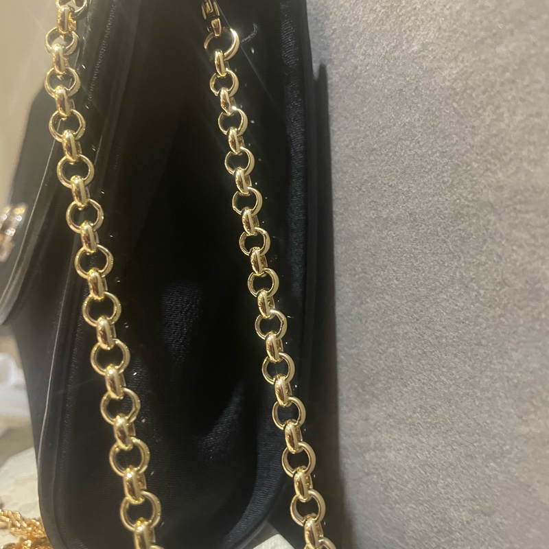 中古】Vintage Gucci迷你標誌 布面鍊條包-7
