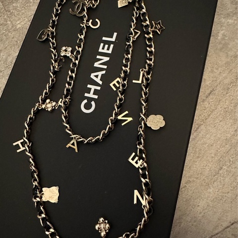 Chanel皮穿鏈長項鏈