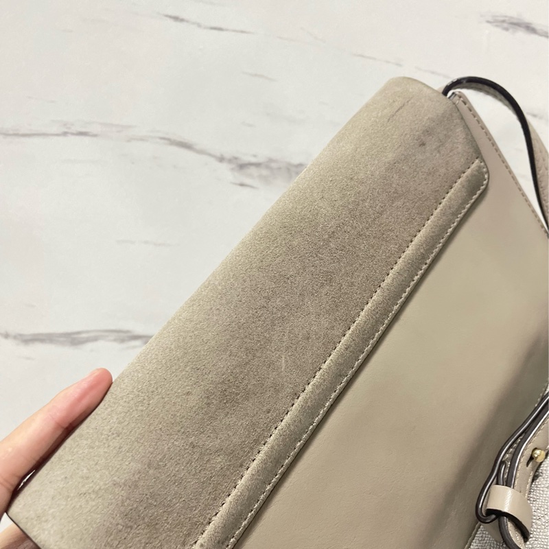 Chloé Faye Small Étoupe Crossbody Leather Bag蔻依 Chloe Faye大象灰-5