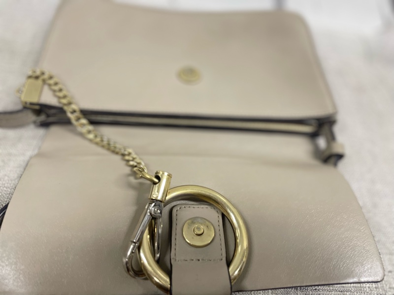 Chloé Faye Small Étoupe Crossbody Leather Bag蔻依 Chloe Faye大象灰-7
