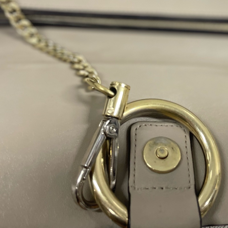 Chloé Faye Small Étoupe Crossbody Leather Bag蔻依 Chloe Faye大象灰-10