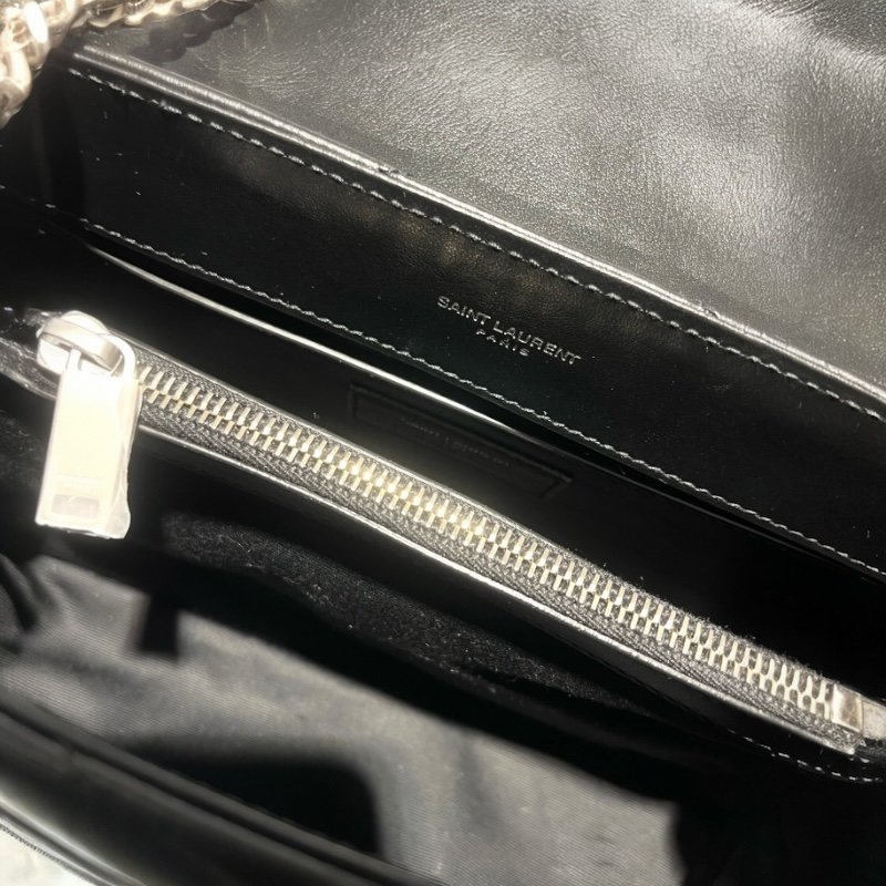 🎁當季特價🎁Saint Laurent 494699 YSL 小款 Loulou 銀鏈包 黑色-8