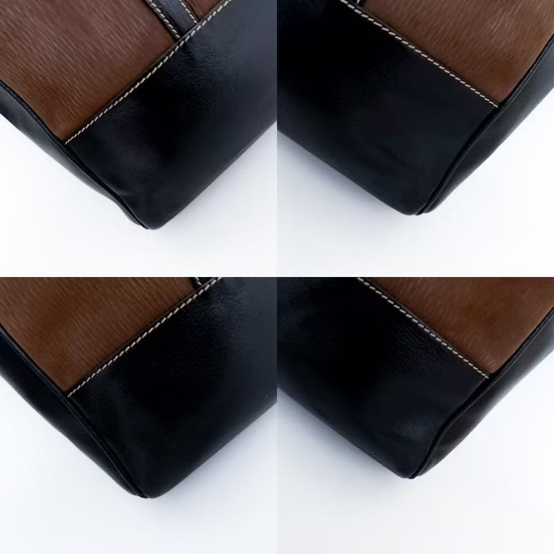 【LA LUNE】絕版中古包 Loewe蛇骨古董托特包 側背包 單肩包 皮革包 復古包-2