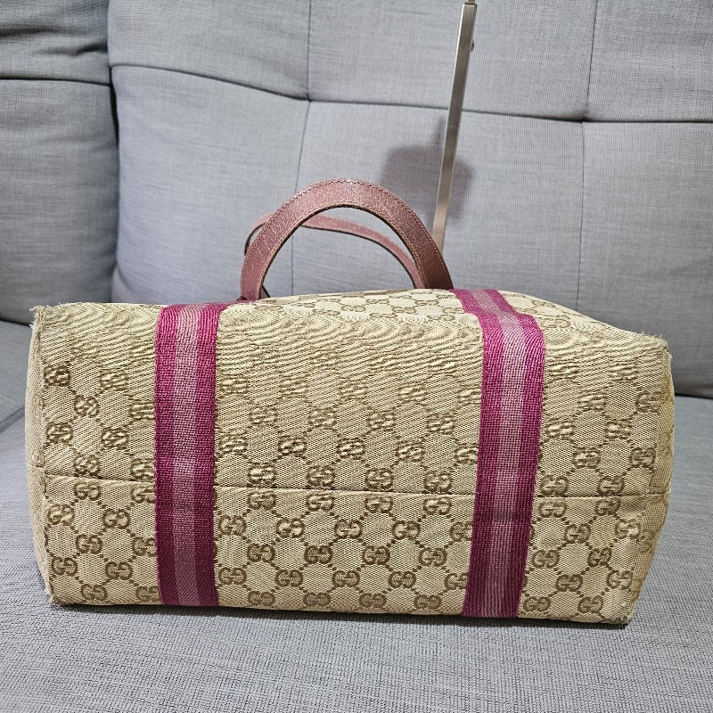 Gucci 桃粉色古馳拖特包-9