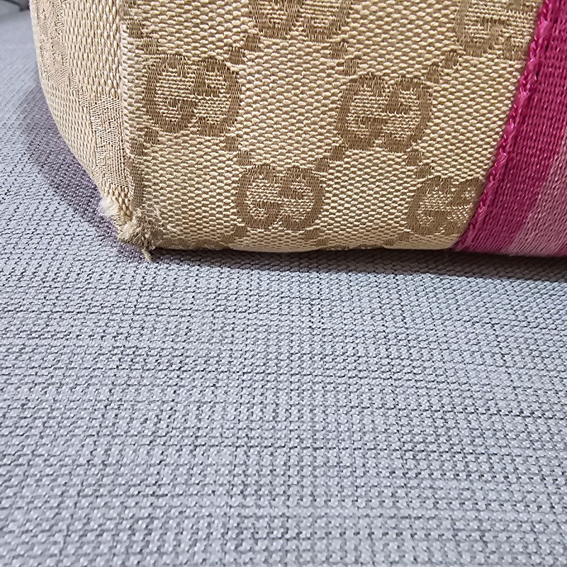 Gucci 桃粉色古馳拖特包-11