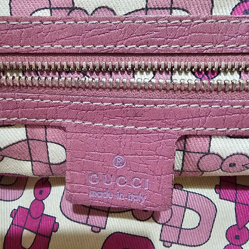 Gucci 桃粉色古馳拖特包-19