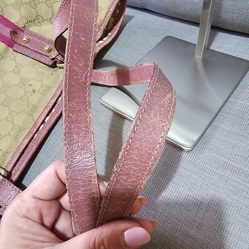 Gucci 桃粉色古馳拖特包-26