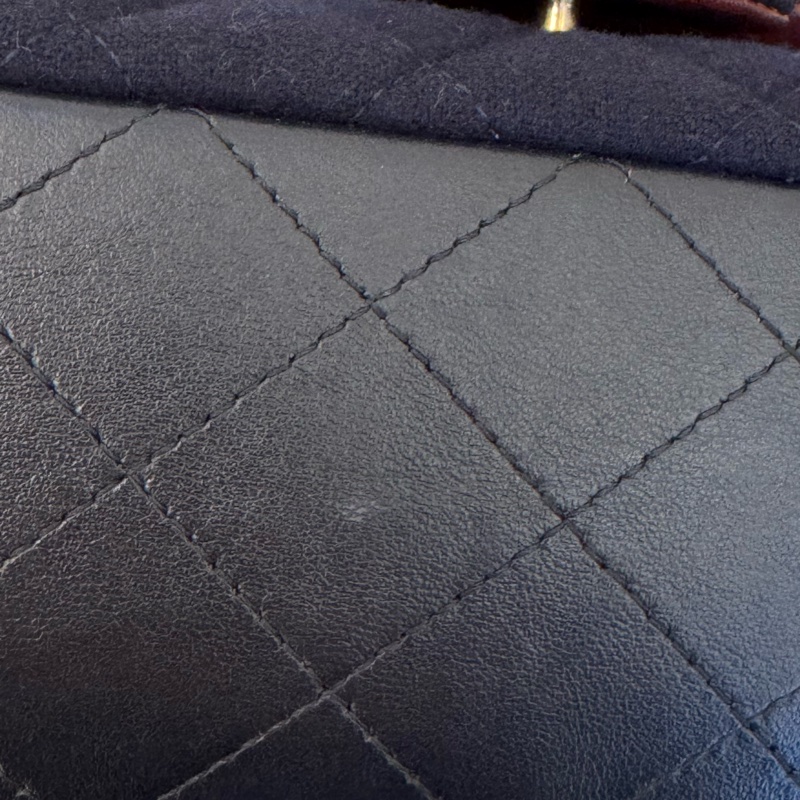 CHANEL海軍藍帆布/羊皮徽章COCO25  最甜coco25-14