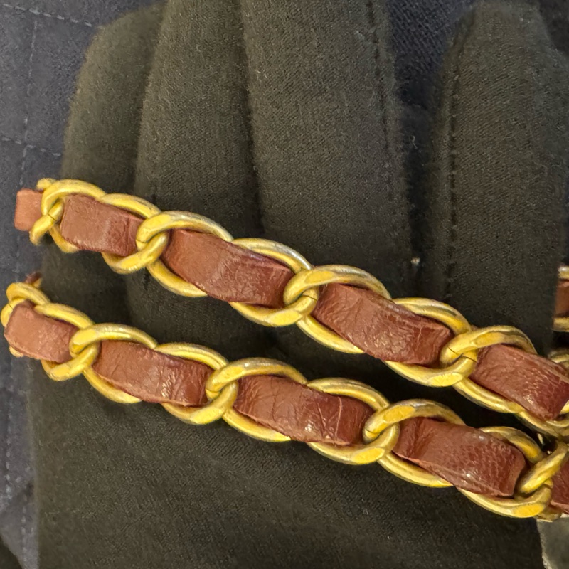 CHANEL海軍藍帆布/羊皮徽章COCO25  最甜coco25-16